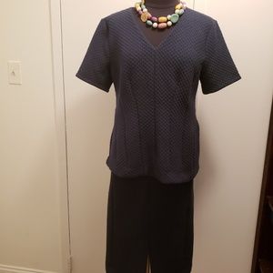 Ann Taylor 2 piece blue suit.